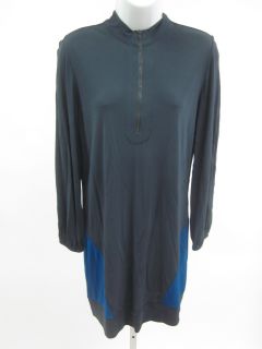 Stephen Burrows World Gray Blue Long Sleeve Dress Sz 8