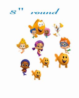 Bubble Guppies Round Edible Cake Image Frosting Topper