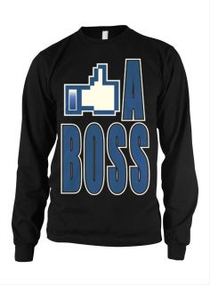 Like A Boss Facebook Slogans Sayings Funny College Humor Mens Thermal 