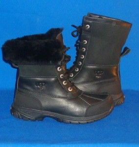 UGG Butte Mens Boot Waterproof Leather Boots Black Color