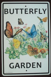 Butterfly Garden 10x15 Sign Decor Art Painting Picture Home 