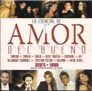 Amor Del Bueno CD NEW 3 Disc Set DVD Thalia Chayanne Shakira Camila Y 