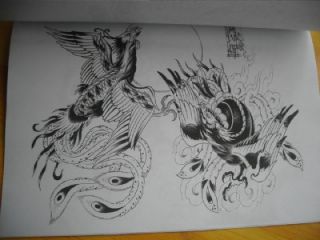Salvio Oriental Tattoo Sketchbook Vol 1 Flash Line Drawing Designs 