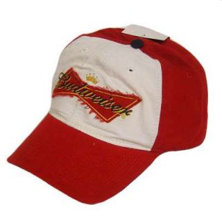 Bud Budweiser Beer Red White Hat Cap Patch Cotton New