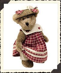  Boyds Prudence Bearimore 12" Bear Straw Hat Dress