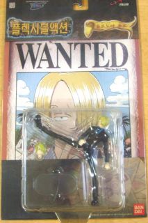 Bandai One Piece Flexible Action Figure Wanted Dead OR Alive SANJI