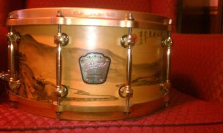 cadeson royal custom snare drum gold hardware artwork new deep