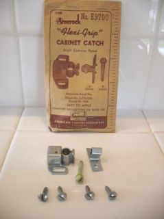 Vintage 50s Friction Cabinet Door Catch Amerock Flexi Grip Cadminum 