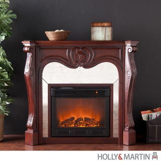 Burbank ELECTRIC FIREPLACE Cherry Media TV Stand Room HEATER Holly 