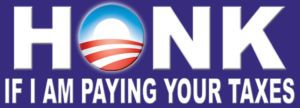 Anti Obama Bumper Sticker Funny Honk for Taxes