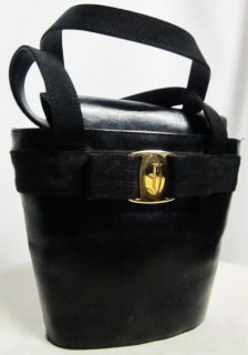 salvatore ferragamo leather black purse hwypatrol10