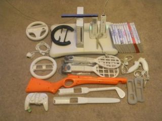   Wii Bundle Lots of Games and Accessories Wii Fit Plus 12 Games