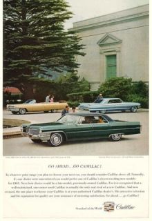1965 Cadillac DeVille 64 Convertible 62 Coupe Ad
