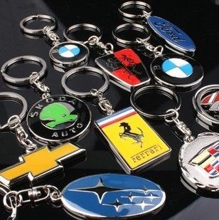 Different Styles 3D Auto Badge Logo Car Key Chain Ring Fob Holder 