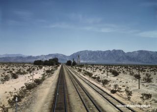 Santa FE RR Railroad Tracks Leaving Cadiz CA Photo Pic