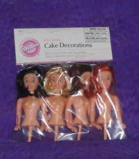  Doll Picks Teen Wilton Doll Cake Pick Mini 4 Pack