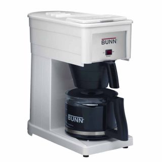 Bunn 10 Cup 120V Electric White Coffee Brewer with Stainless Steel 