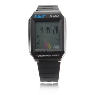 Adjustable Alarm Calculator Perpetual Calendar LCD Touch Panel Watch H 
