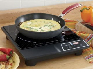 Chef David Burkes Magnetic Induction Cooktop with Anodized Nonstick 