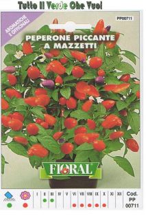 FLORAL   BUSTA SEMENTI PEPERONE PICCANTE A MAZZETTI   AROMATICHE E 