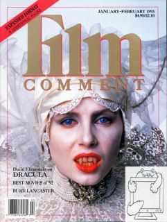 Film Comment January 1993 Dracula Burt Lancaster Free SHIP