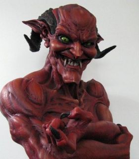 Beckoning Devil Lifesize Painted Resin Satan Burnett