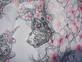 Alexander McQueen Blossom Butterfly Skulls White Background Silk Scarf 