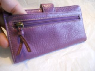 Buxton Heiress Stunning Floral Checkbook Wallet Purple