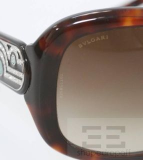 Bvlgari Limited Edition Dark Tortoiseshell Crystal Sunglasses 8038B 