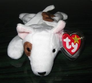 Ty BUTCH the Bull Terrier Dog Puppy Beanie Baby ~ Retired Mint Tags 