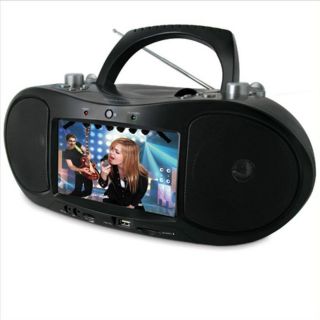 Portable CD DVD Player Boombox 7 Widescreen LCD Radio  WMA MPEG4 