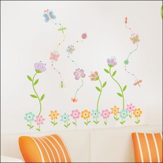 Butterfly Flower Garden Removable Art Decor Wall Sticker Decal