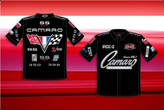 2012 Chevy Camaro Mens NASCAR Pit Crew Shirt CAM603 CLG9 Blk