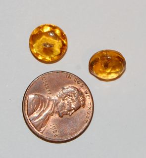 NEW OLD STOCK GORGEOUS VINTAGE FACETED TOPAZ GLASS BUTTONS