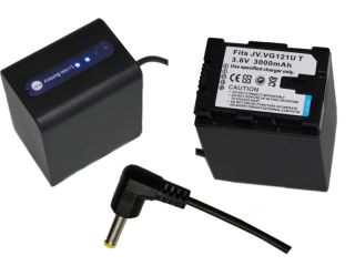 Battery + Charger for BN VG121U BN VG107U VG114U JVC Camcorder