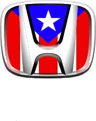 Puerto Rico car vinyl Decal sticker Honda with Puerto Rico Flag