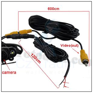 meters RCA av cable (3.5mm) for monitor to dvd stereo, car backup 