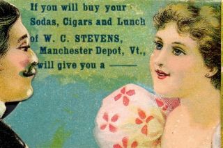 Stevens Manchester Depot, VT Soda Cigar Mechanical Victorian 
