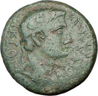 Augustus Tiberius as Caesar Thessalonica Roman Coin RARE