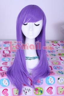 55cm Purple Long Anime Straight Cosplay Wig CW143 E