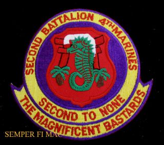   4th US Marines Patch 2 4 World War 2 Vietnam MCB Camp Pendleton