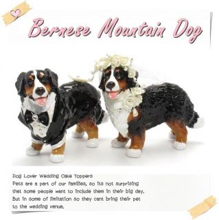 Wedding Cake Toppers Bernese Mountain Dog Lover Figurine Table 