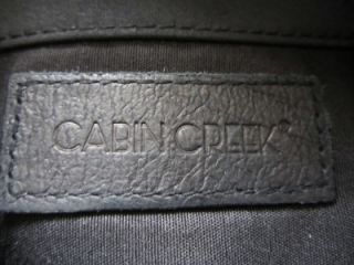 Cabin Creek Black Floral Embossed Soft Leather Hobo Shoulder Handbag 