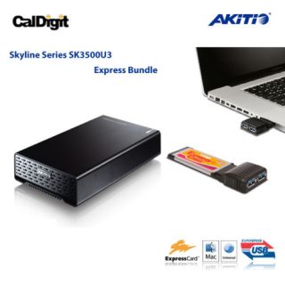 Apple MAC USB 3.0 Caldigit Express Card + AkiTio SK3500U3 3.5 Speed 
