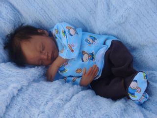   Micro Preemie Life Like Ethnic AA Biracial Baby Boy   Caleb Boneham