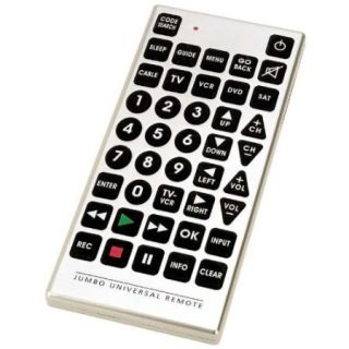   Jumbo TV VCR DVD Cable Remote Giant Universal Television Remote