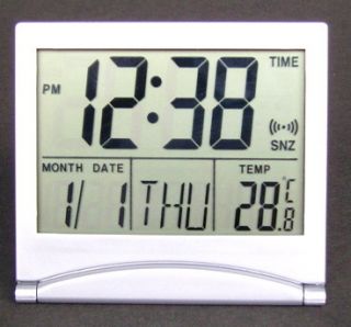    LCD travel alarm clock count down timer desktop calendar thermometer
