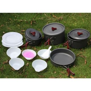 person camping cookware cooking utensil pot set new
