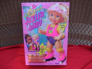 1992 Tyco California Roller Baby Doll Really Skates Brand New