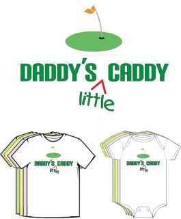 Daddys Little Caddy Golf Funny Baby Clothes T Shirt